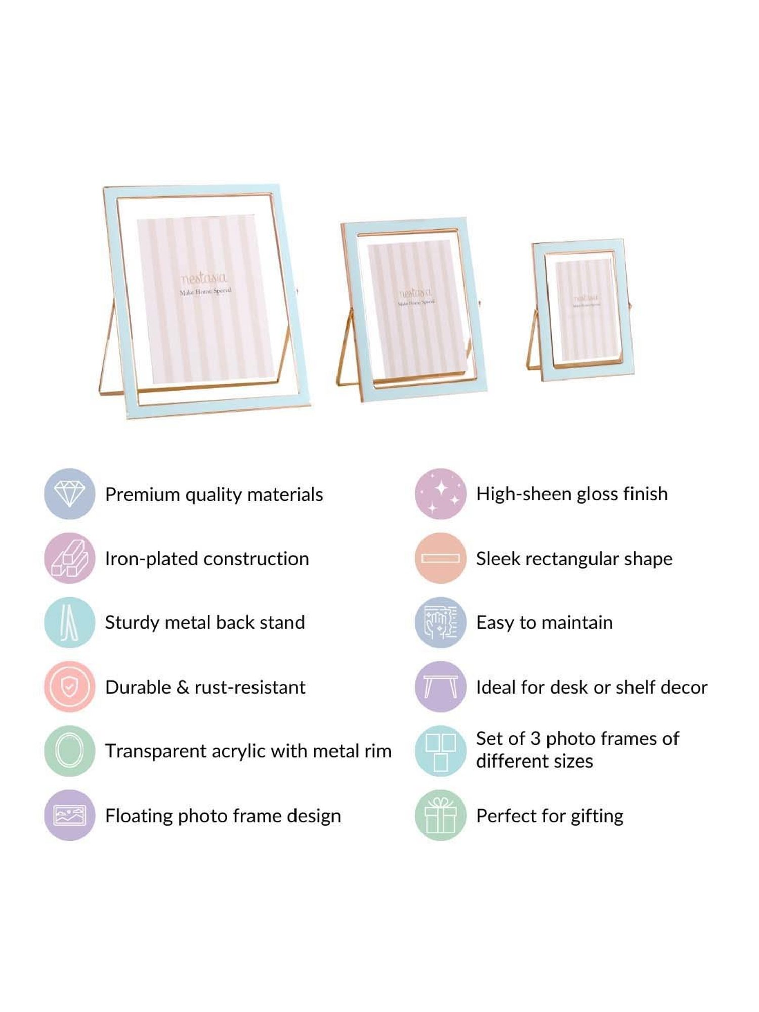 Art Street Gold Engineered Wood Swing Fashion Resin Vintage Photo Frame