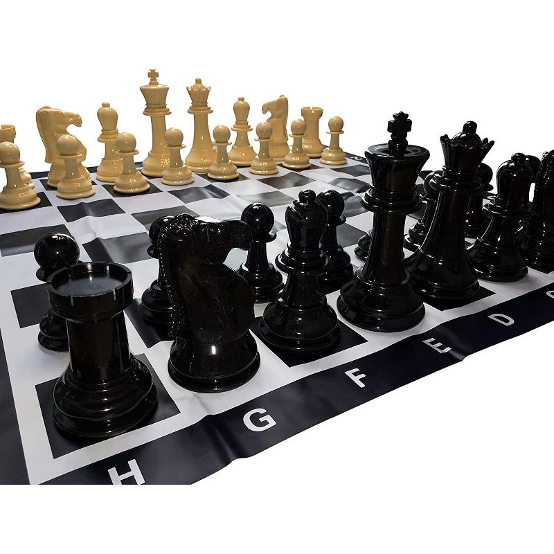 WE Games Garden Chess Set - Large 8 inch King, 35.5 inch Board