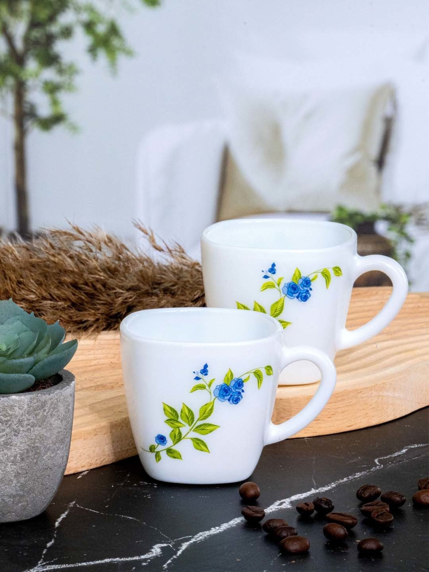 Cello White Opalware Cup (0.1 L) - Set of 6