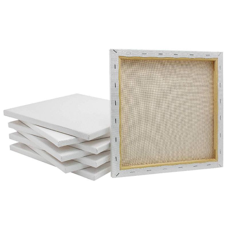 Kingart 12" x 12" 8ct Stretched Canvas Value Pack