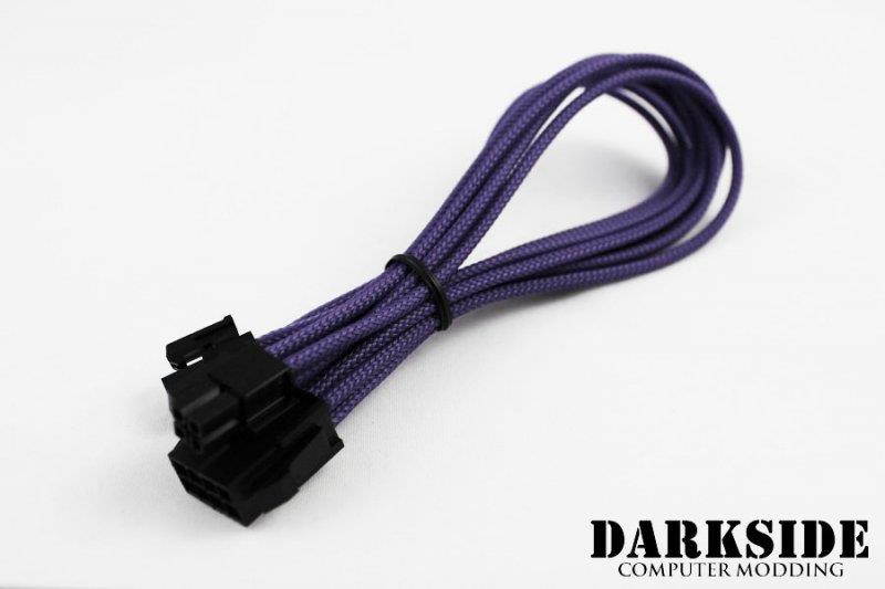 Darkside 4+4 EPS 12" (30cm) HSL Single Braid Extension Cable - Purple UV (DS-0498)