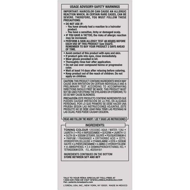 L'Oreal Paris Feria Power Toner Long Lasting Anti-Brass Toner - Pearl Blonde 9V - 1 fl oz