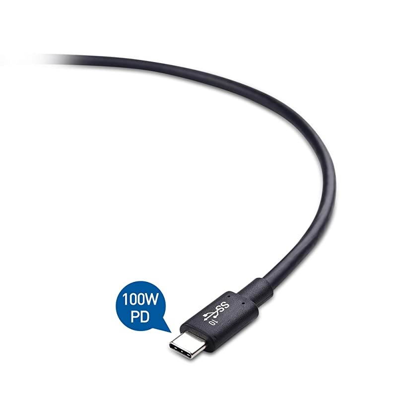 USBIF Certified  10 Gbps Gen 2 USB C to USB C Cable with 4K Video and 100W Power Delivery in Black 33 Feet 1m