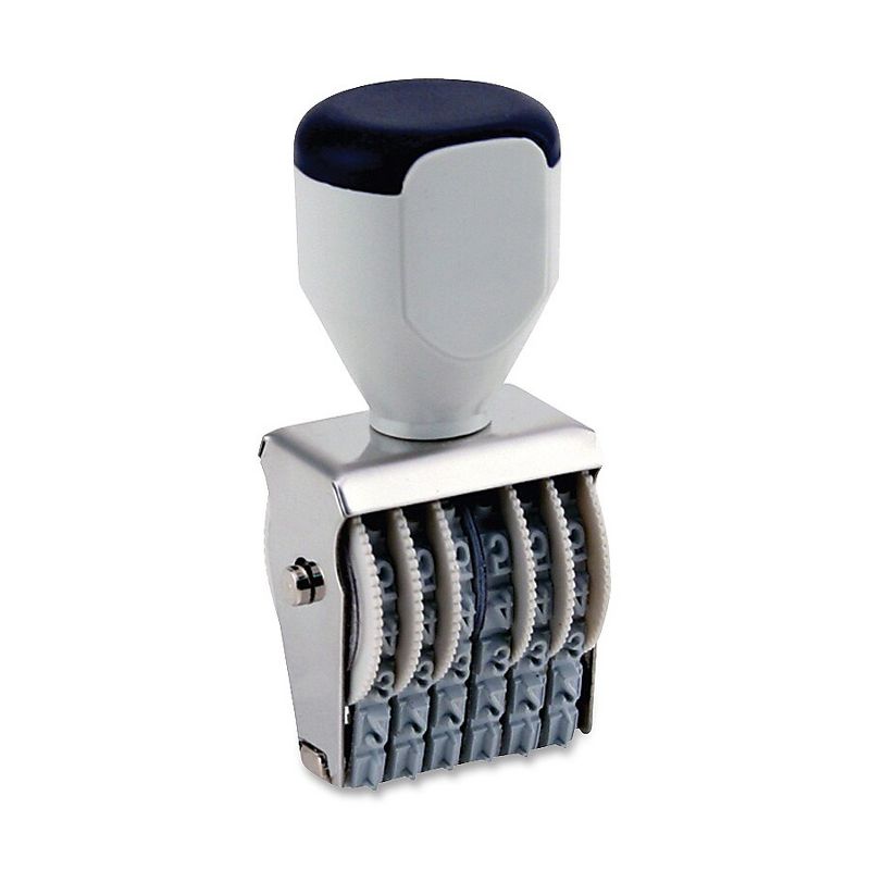 U.S. Stamp & Sign Rubber Number Stamp Sz 2 6 Bands Gray RN026