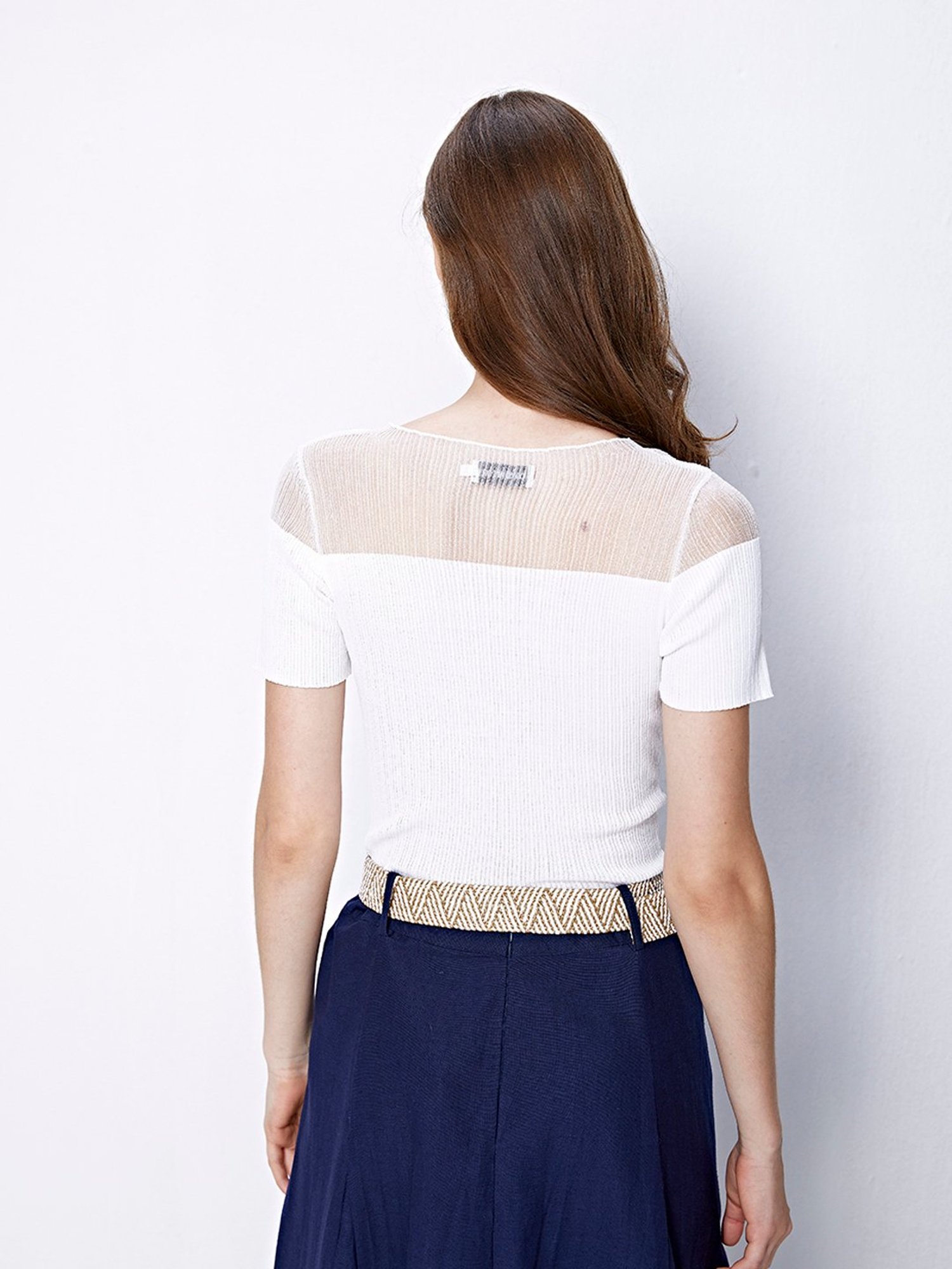 Cover Story White Regular Fit Top