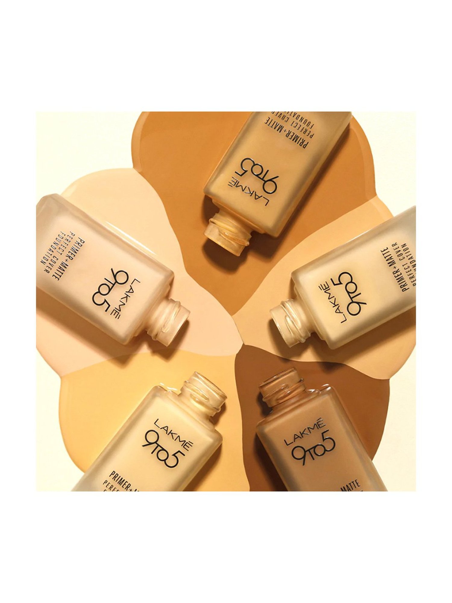 Lakme 9 To 5 Primer + Matte Perfect Cover Foundation W110 Warm Light - 25 ml