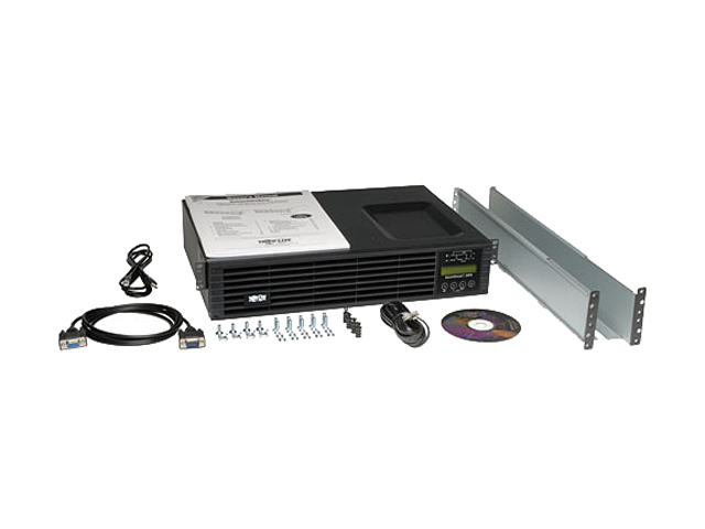 PR1000LCDRT2U Smart App Sinewave UPS System, 1000VA/900W, 8 Outlets, AVR, 2U Rack/Tower Black