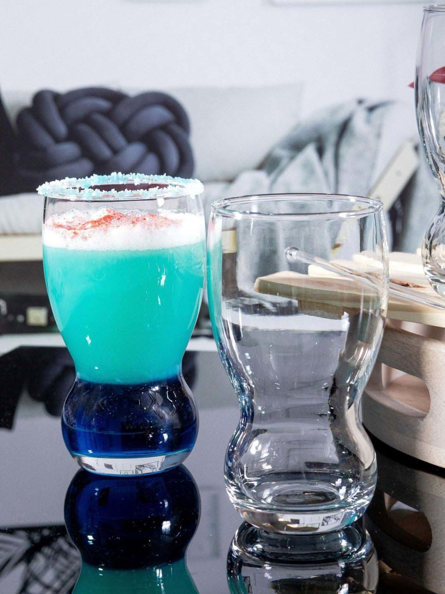 ROXX Fountain Transparent Glass Tumbler (0.365 L) - Set of 6