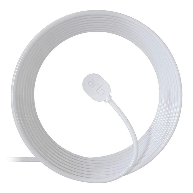 Certified Accessory - Outdoor Magnetic Charging Cable - 25 ft, Weather Resistant Connector, Compatible with  Ultra, Ultra 2, Pro 3, Pro 4 and Pro 3 Floodlight Cameras, White - VMA5600C