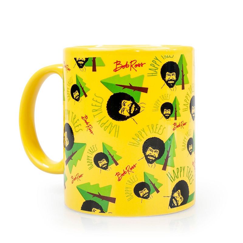 Surreal Entertainment Bob Ross Collectibles | Bob Ross Happy Trees Mug | Yellow