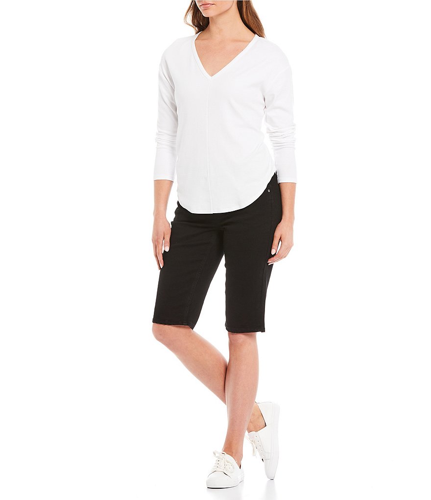 Allison Daley Petite Size True Navy Pull On Bermuda Shorts