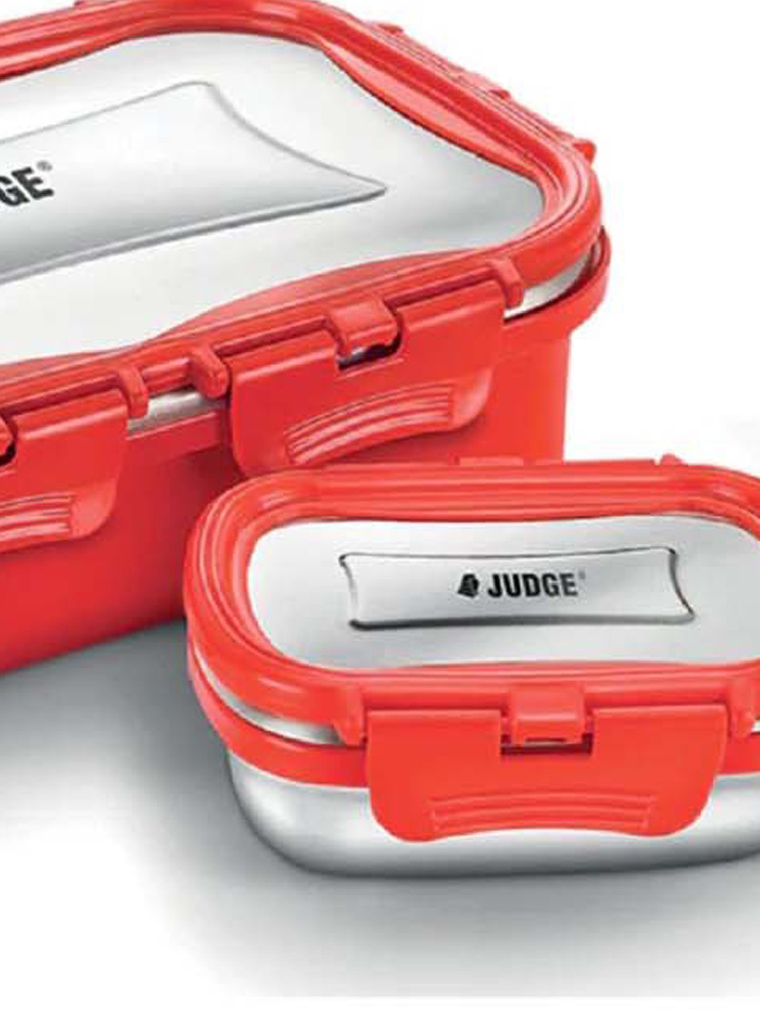 JUDGE Red & Silver Stainless Steel Thermo Insulated Lunch Box Set