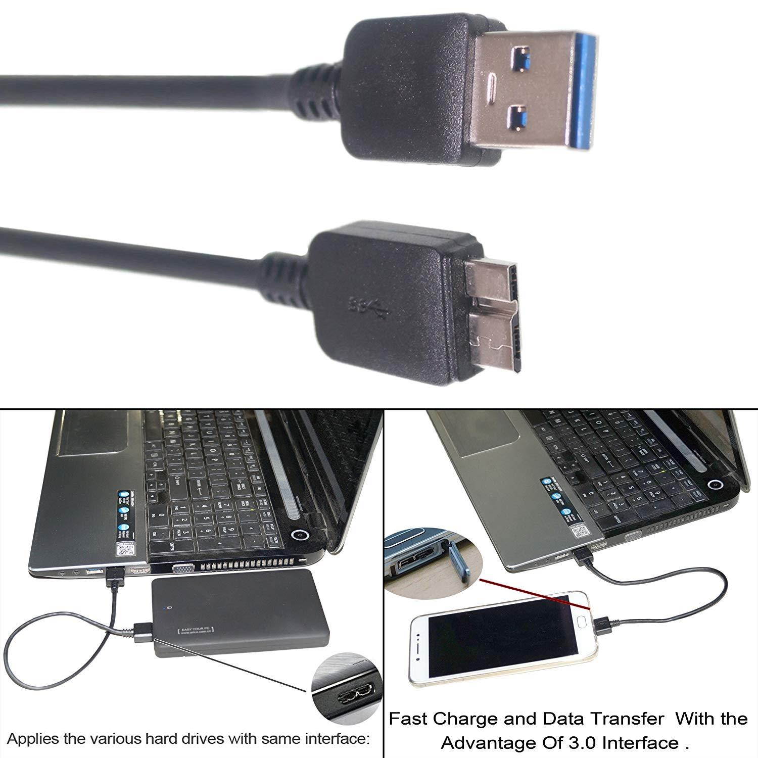 SaiTech IT USB 3.0 Cable A to Micro B high speed upto 5 Gbps data transfer cable for Portable External Hard Drive (SaiTech IT-015)