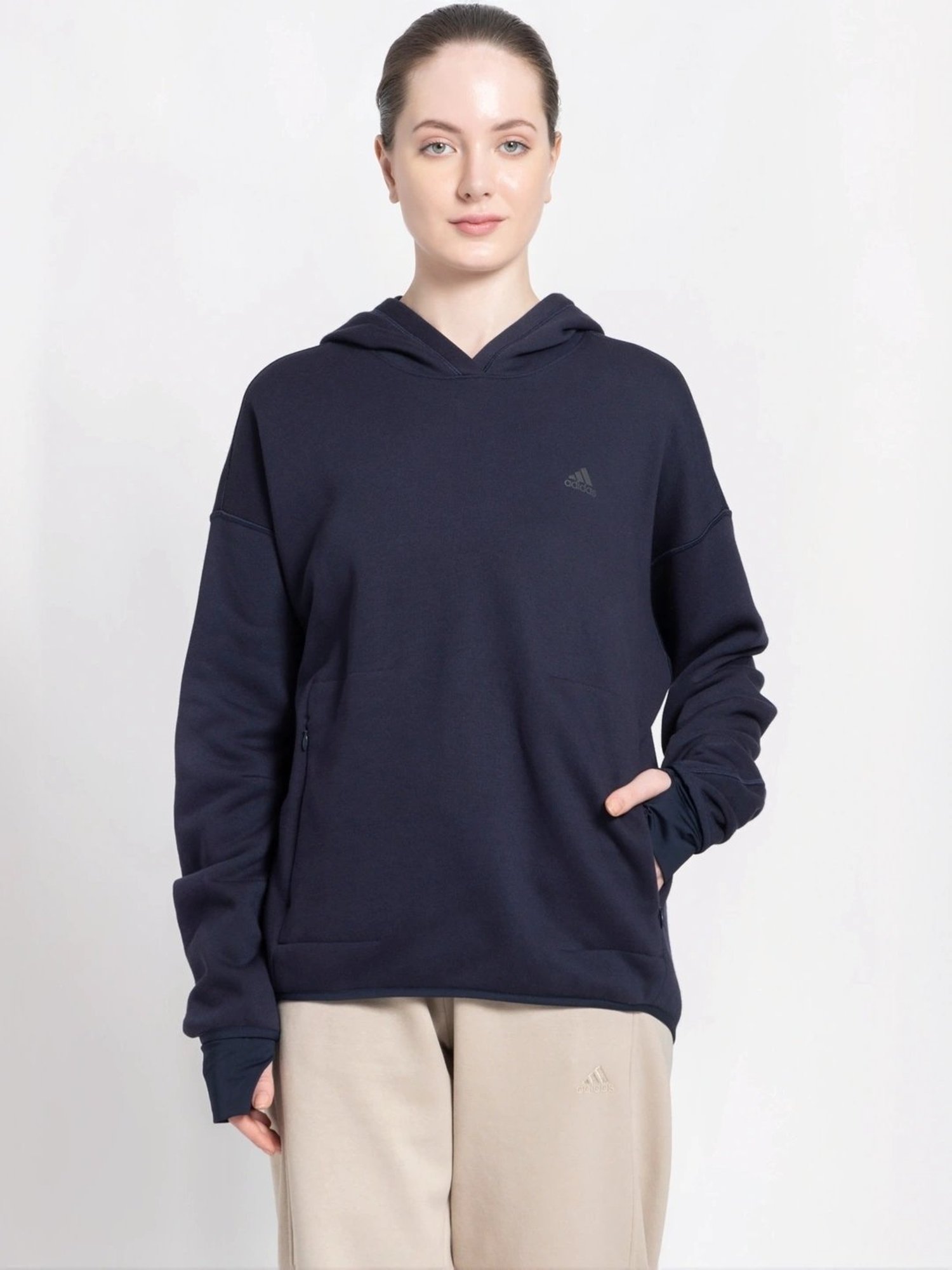 ADIDAS Blue Plain Sports Sweatshirt