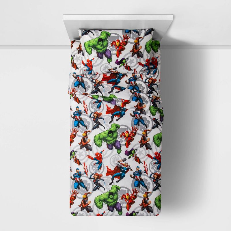 Marvel Avengers Team Twin Sheet Set