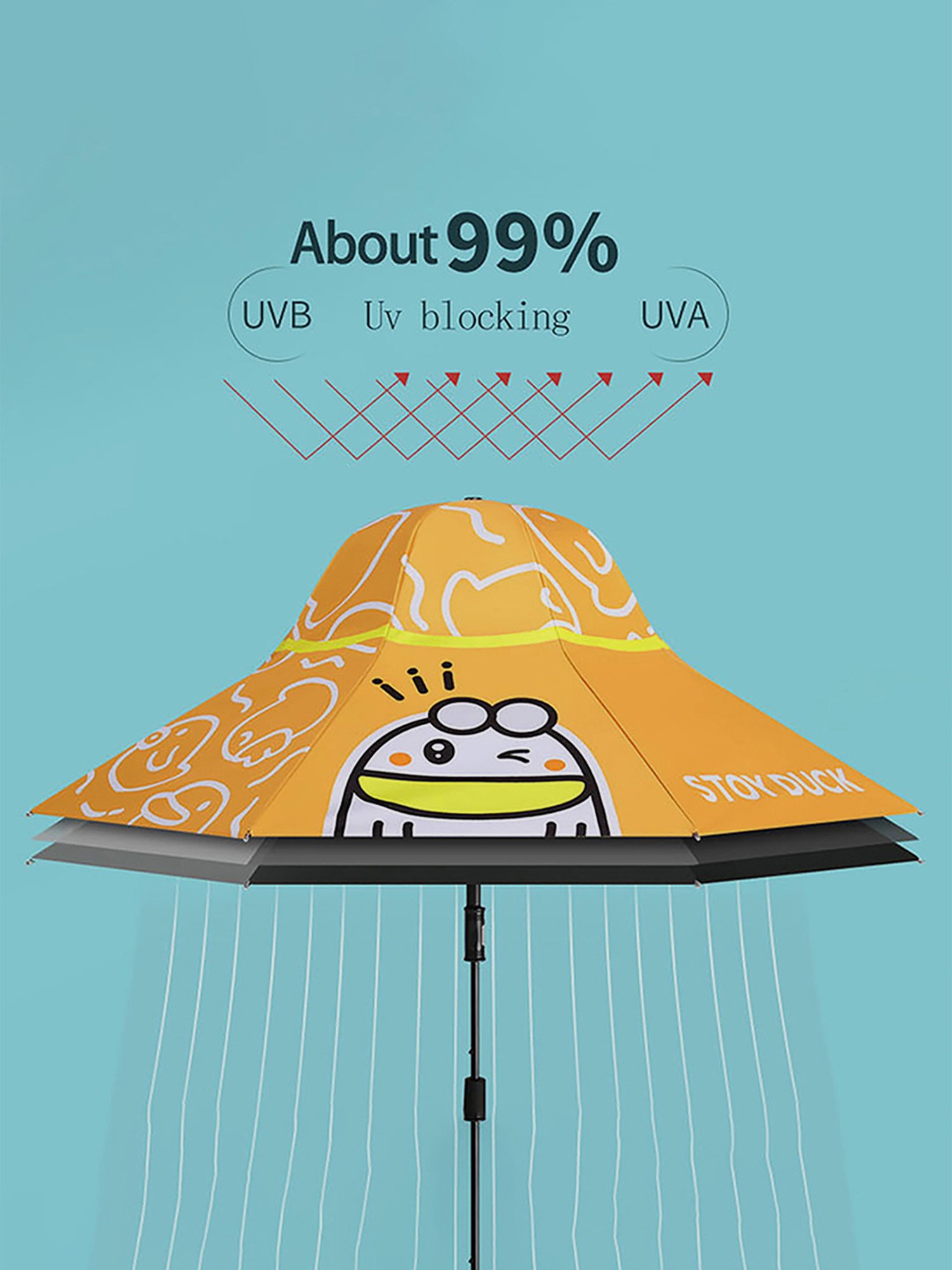 Little Surprise Box LLP Orange Polyester Kids Umbrella