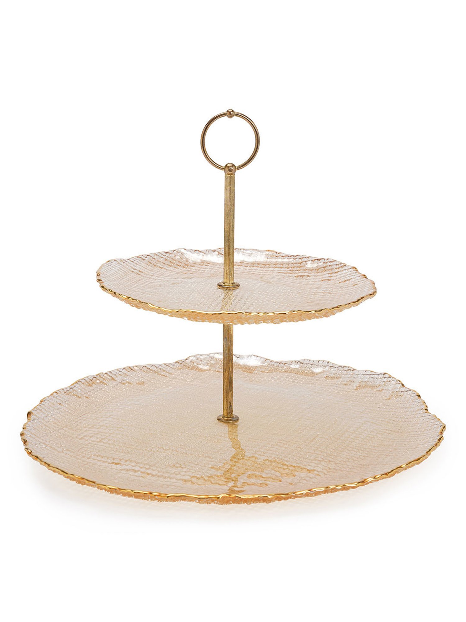 Pure Home and Living Gold Glass Cake Stand