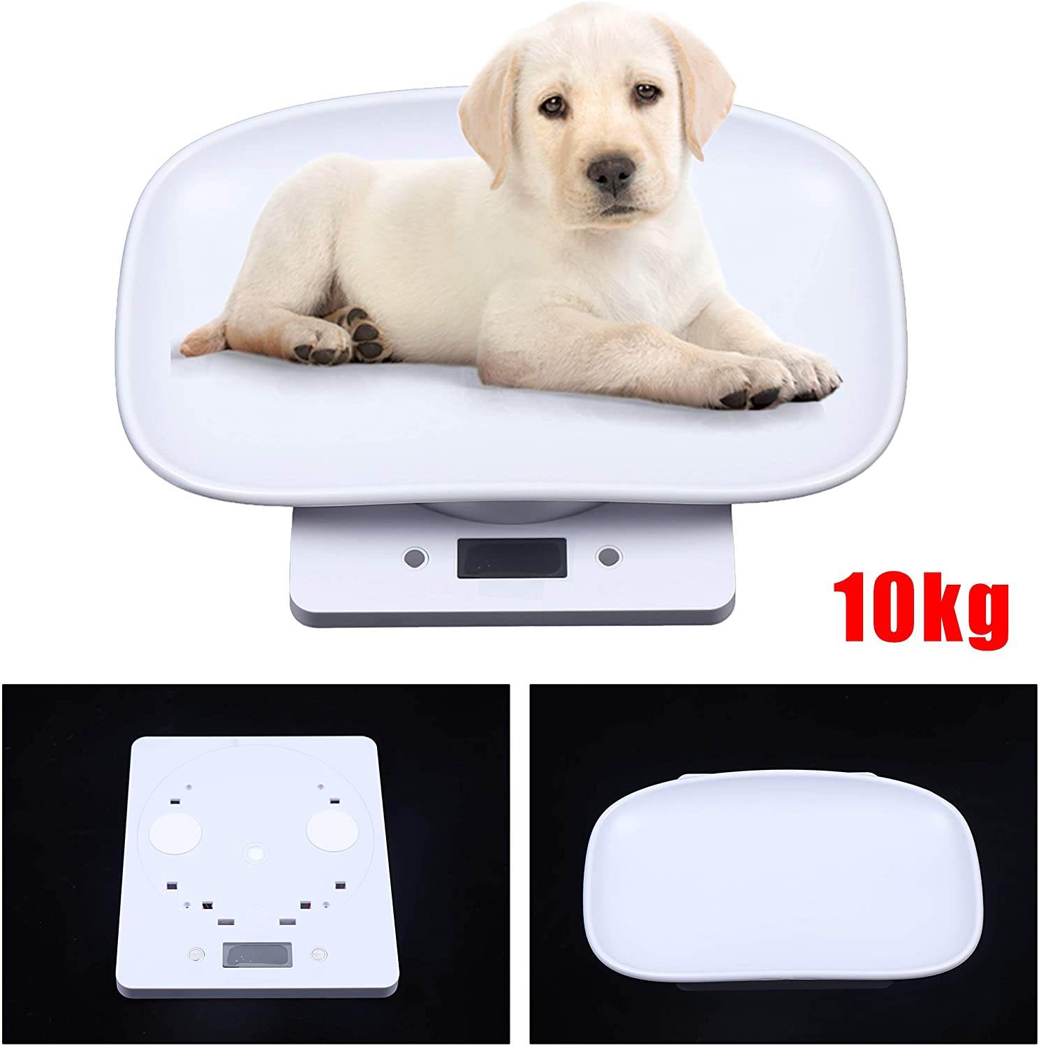 LOYALHEARTDY   3A Battery Electric White Mail Parcel Scale, Load 10kg, Suitable for Weighing Pets, Baby Parcels