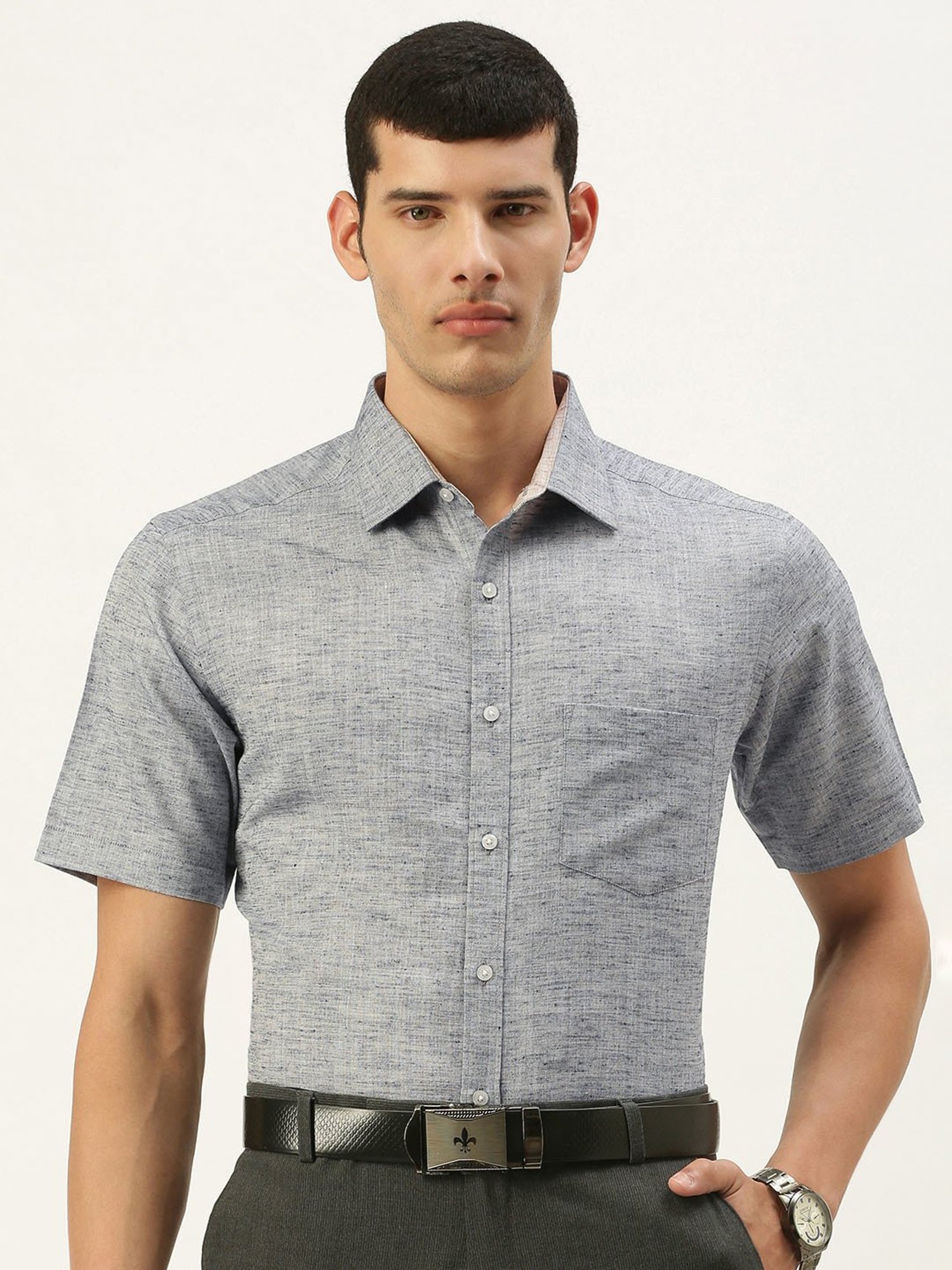 IVOC Grey Slim Fit Shirt