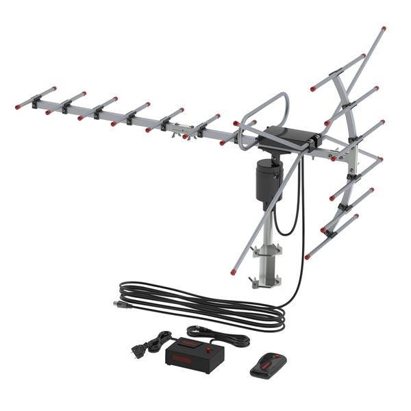 TV Antenna - 360&deg;Rotation UV Outdoor Yagi Satellite HD Antenna with Over 110 Mile Range - Attic or Roof Mount TV Antenna, Channel UHF21-69 ,45-230MHz/470-860MHz 15-22d