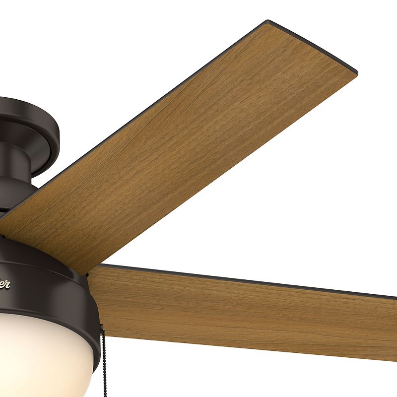 46" Anslee Low Profile Ceiling Fan Bronze (Includes Light Bulb) - Hunter