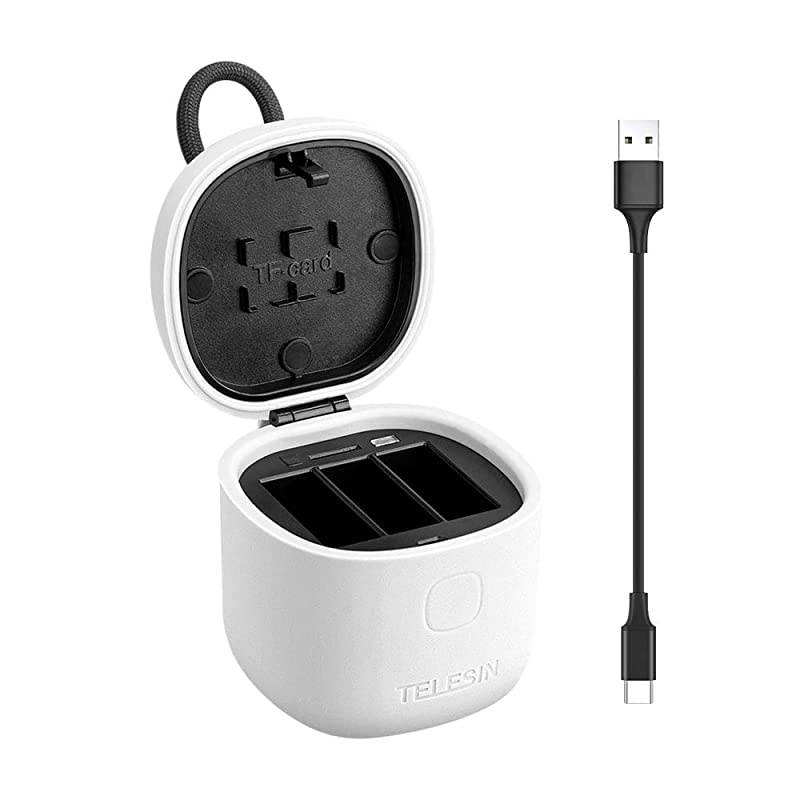 Box Charger SD Card Reader Kit Triple Chargerfor GoPro Hero 8765 Black 2018