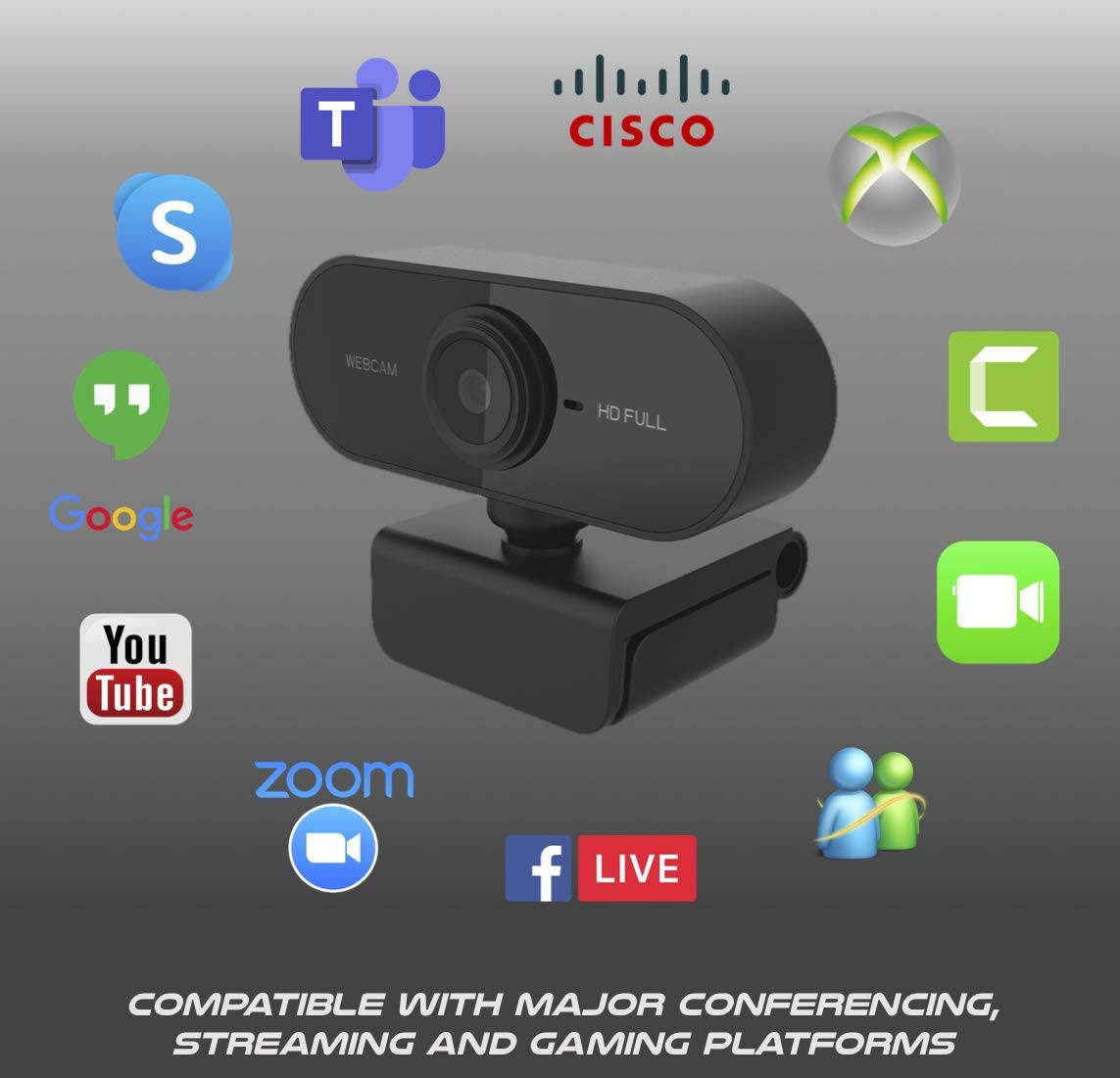 Web Camera 1080P Built-in Microphone Full HD, Computer Webcam USB for Video Conferencing, Recording, and Streaming