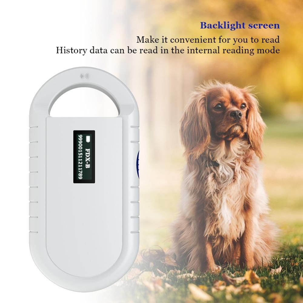 ISO11785/84 FDX-B Pet microchip Scanner Animal RFID Tag Reader dog reader Low Frequency Handheld RFID Reader with Animal Chip