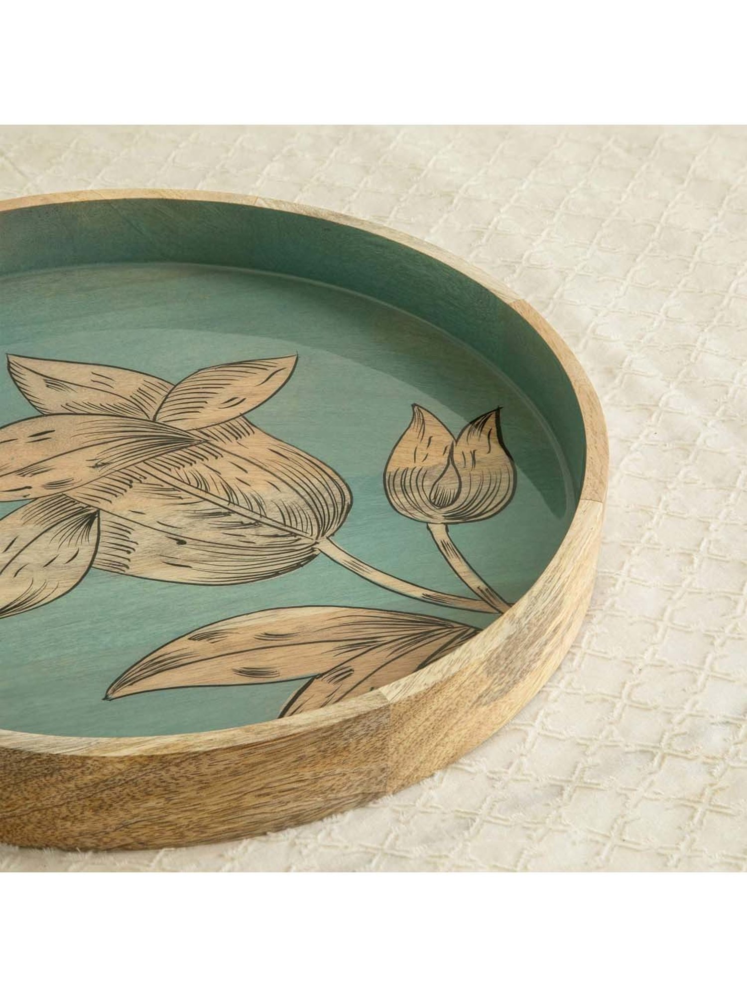 Gibson Home 18" x 24" Ceramic Gracious Rectangular Serving Platter