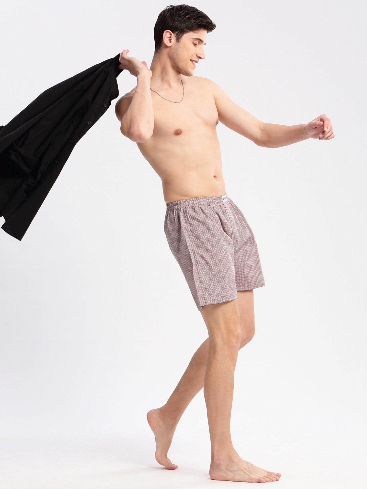 Showoff Red Cotton Slim Fit Printed Boxers