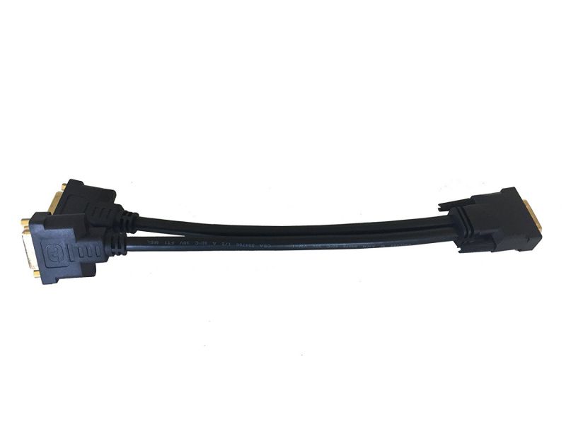 AYA 1Ft (1 Foot) DVI (24+1) Digital Dual Link Male to 2 DVI-D (24+5) Female Splitter Cable 28AWG DVID-Y-SPTTR