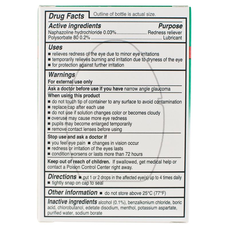 Rohto Cool Max Maximum Redness Relief Cooling Eye Drops - 0.4oz