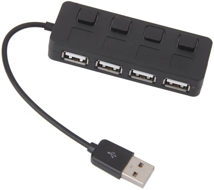 Homyl 4 Port Multi HUB HIGH USB 2.0 Expansion Splitter Cable with Switch 2pcs