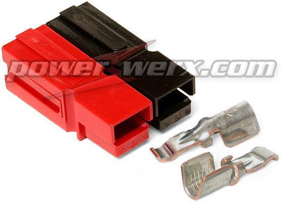 Powerwerx WP45-25 45 Amp Permanently Bonded Red/Black Anderson Powerpole Connectors - 25 Sets