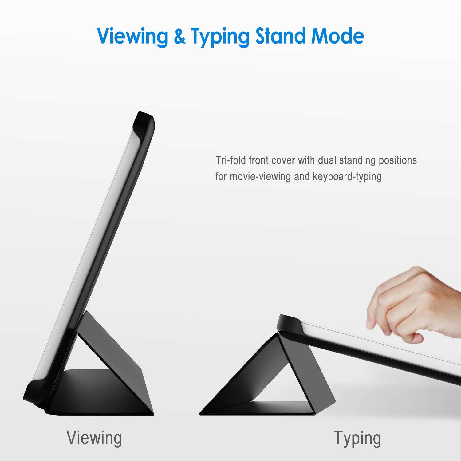 JETech Case for Samsung Galaxy Tab E/Tab E Nook 9.6" Tablet with Stand Function, Black