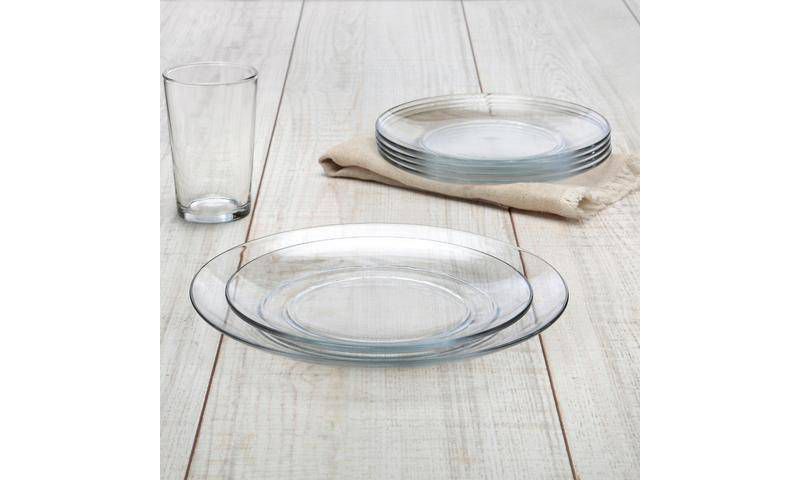 Duralex - Lys Glass Salad Plate 7.5"x7.5" Set of 4