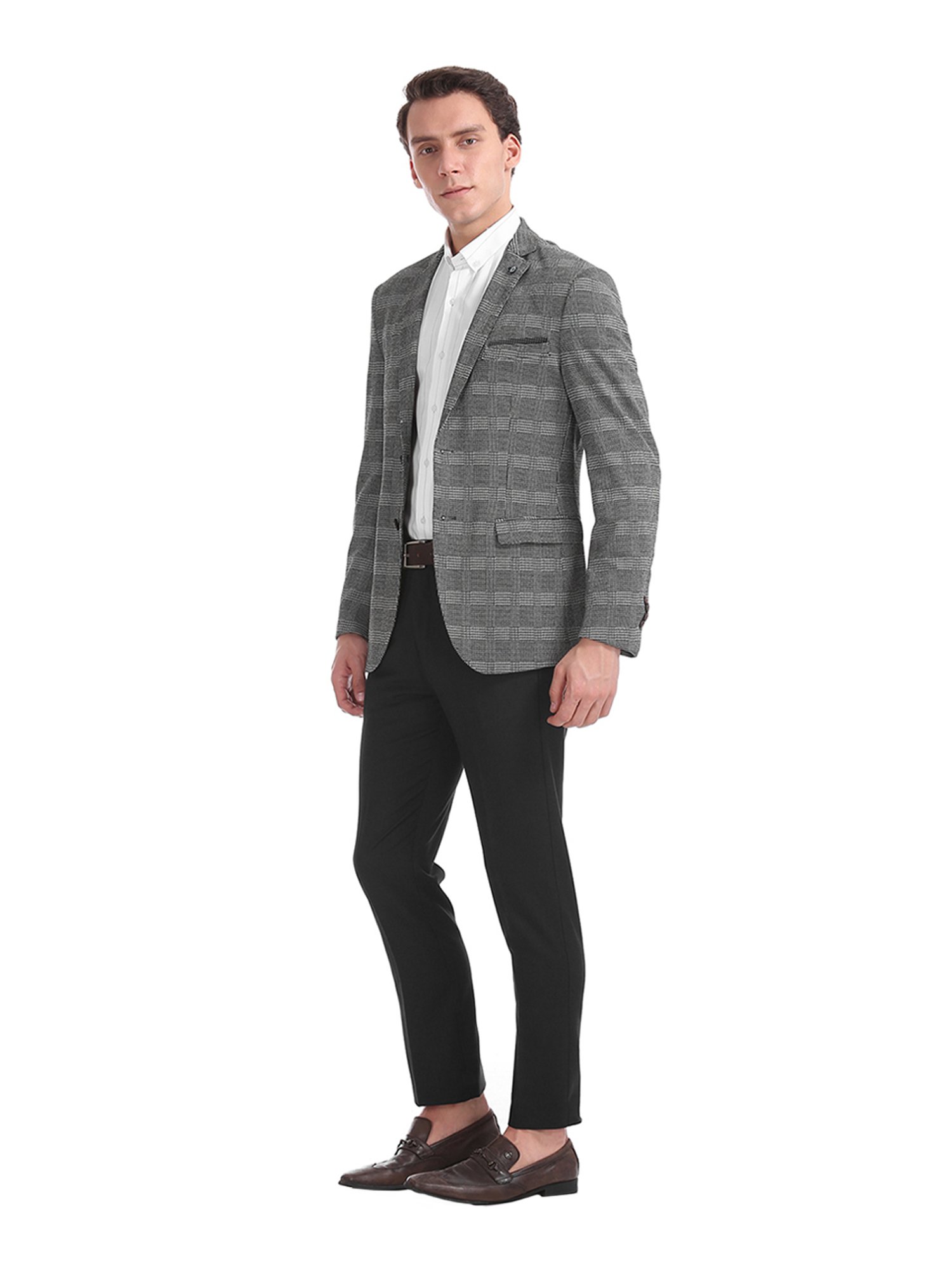 Arrow New York Grey Checks Blazer