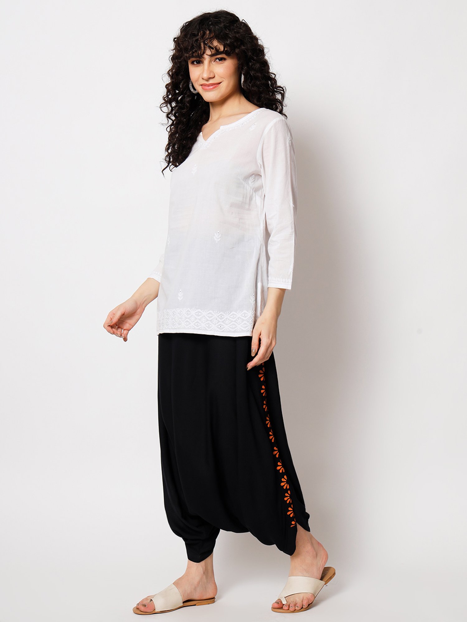 9rasa Black Printed Salwar