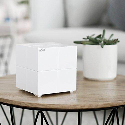 Tenda Nova MW6(1-pack) Whole Home Mesh WiFi System Coverage up to 2,000 sq.ft, 1-2 bedrooms, Plug and Play, Works with Alexa,Parental Controls,2 Gigabit Ports/Unit