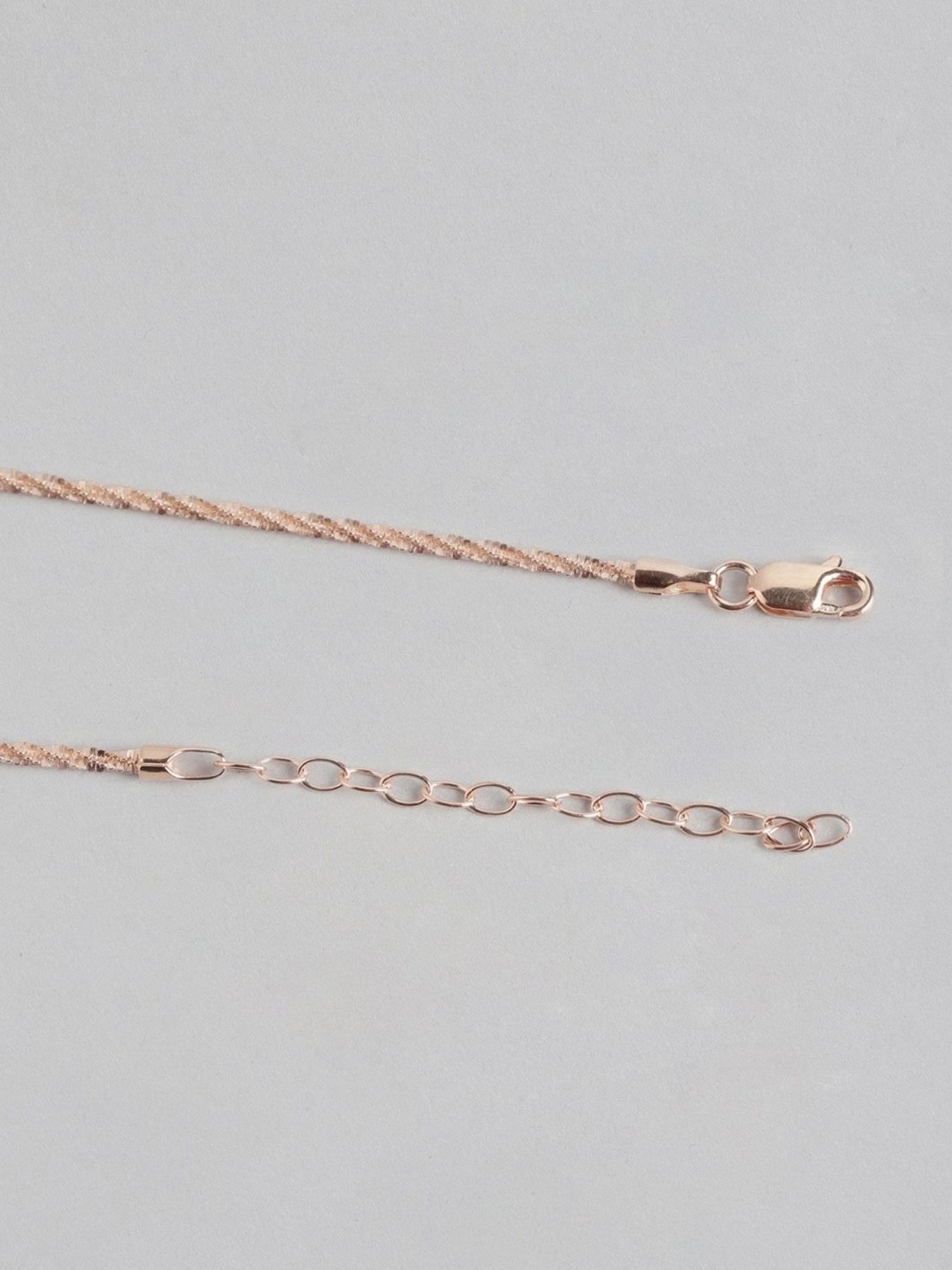 Zavya Adorable Rose Gold-Plated 92.5 Sterling Silver Chain