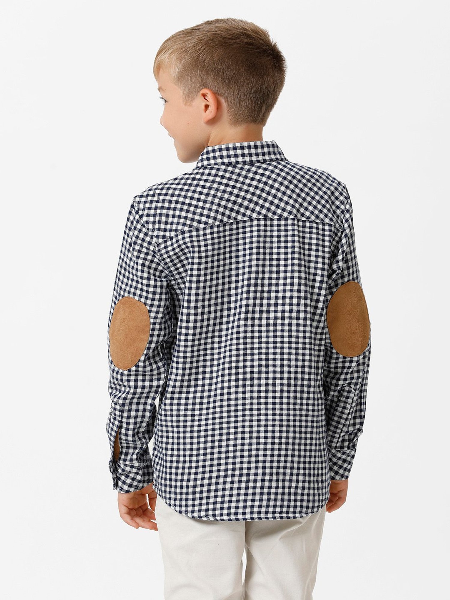Kate & Oscar Kids Navy Checks Full Sleeves Shirt