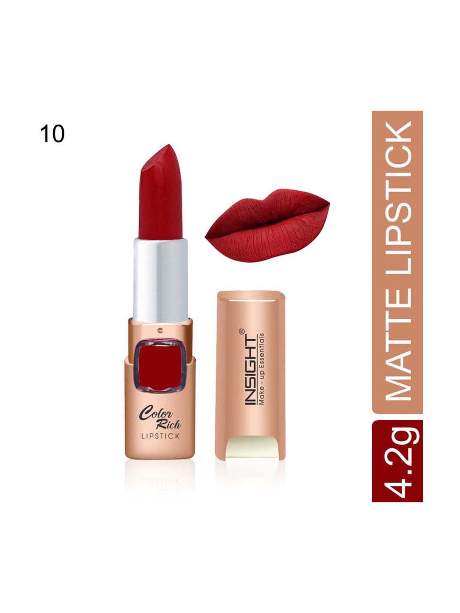 Insight Cosmetics Colour Rich Matte Lipstick Rockstar Red - 4.2 gm