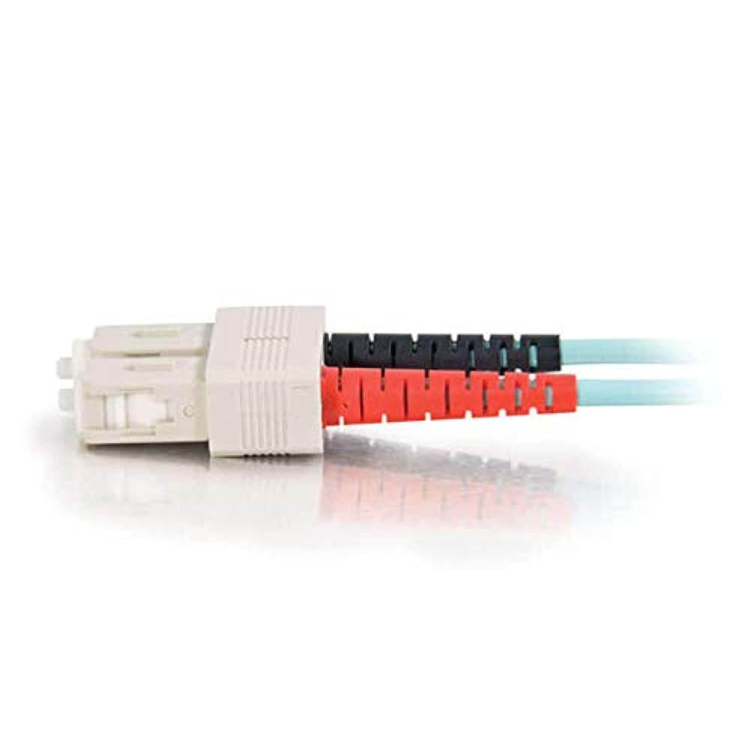 C2G/Cables to Go 21665 10 GB SC/SC Duplex 50/125 Multimode Fiber Patch Cable (6 Meters, Aqua)