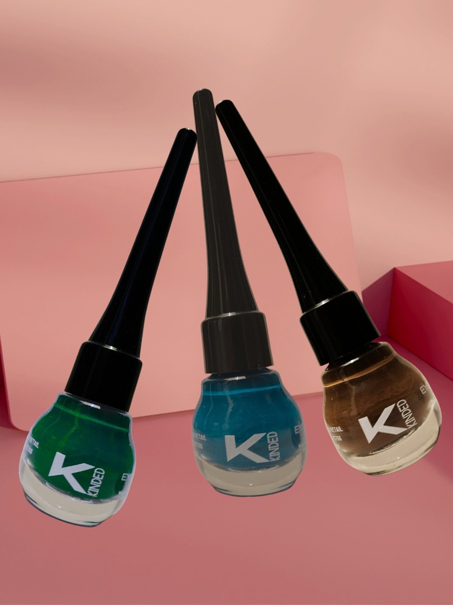 KINDED Liquid Eye Liner Golden Glaze & Greyish Silver Combo