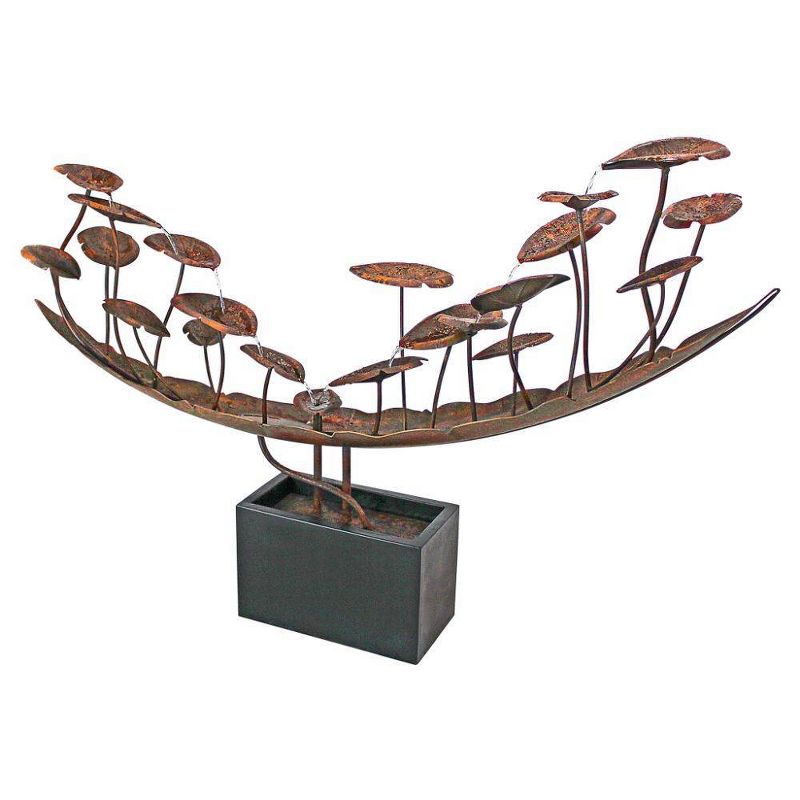 Grande Asian Botanical Cascading Metal Fountain - Acorn Hollow