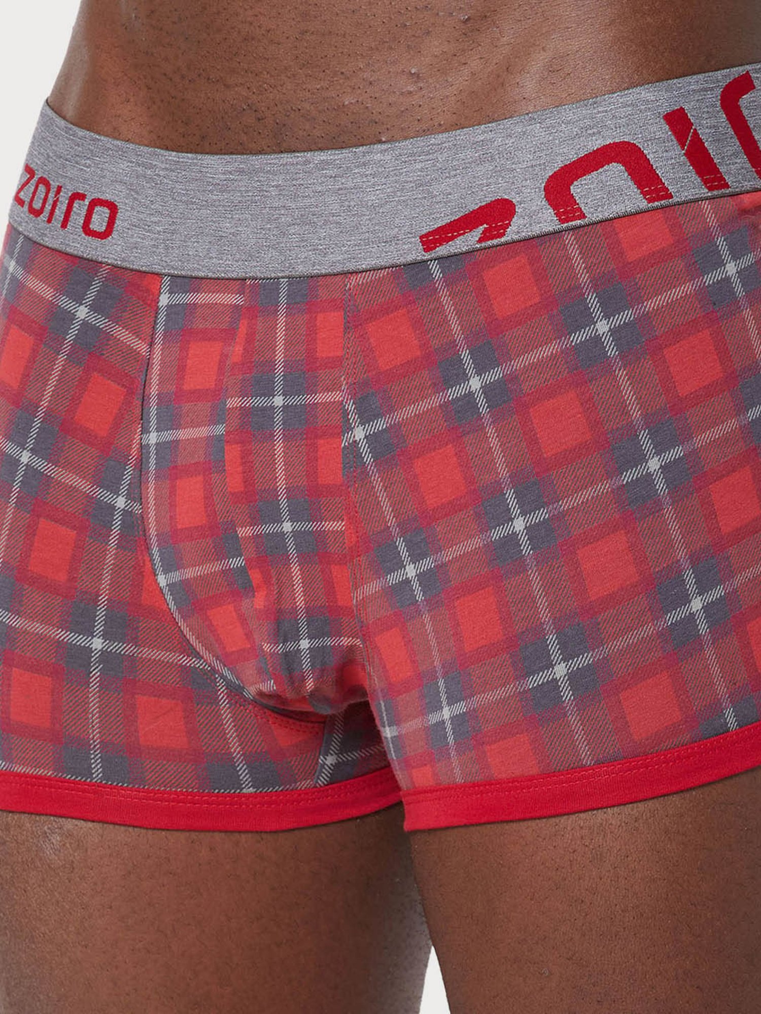 Zoiro Chinese Red & Atlantic Deep Regular Fit Printed Trunks - Pack Of 2