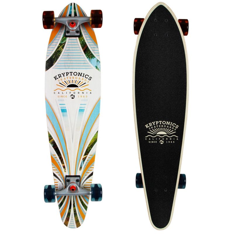Kryptonics 36" Rad Rays Long Board - Red/Teal/Black