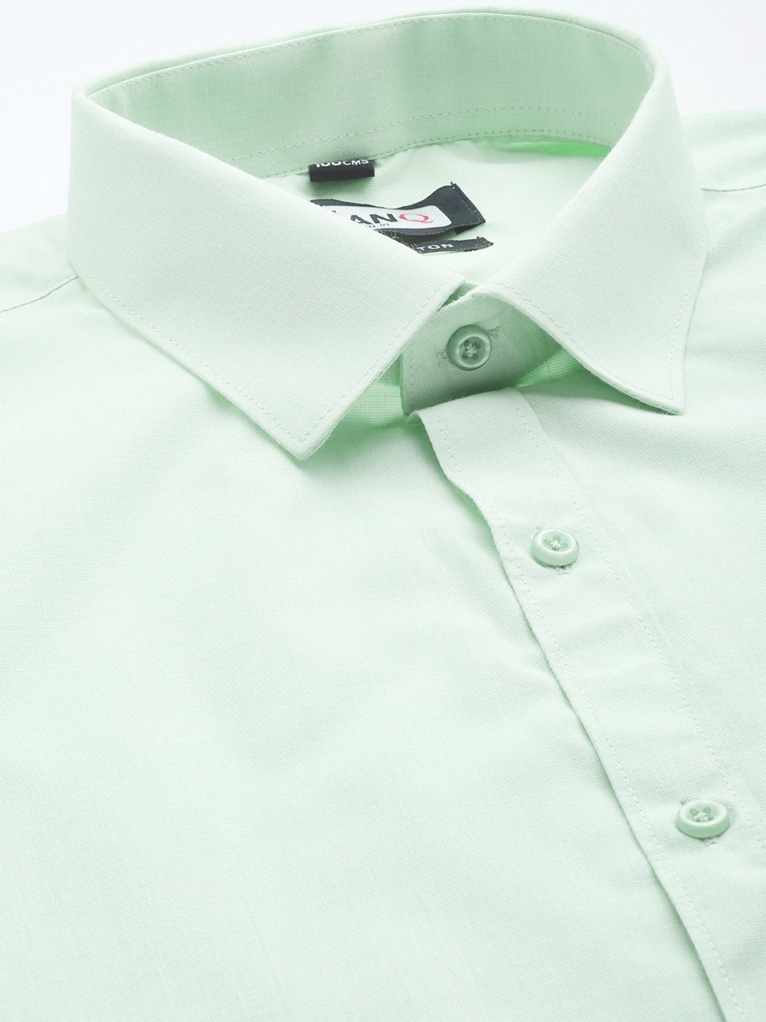 ManQ Light Green Regular Fit Shirt
