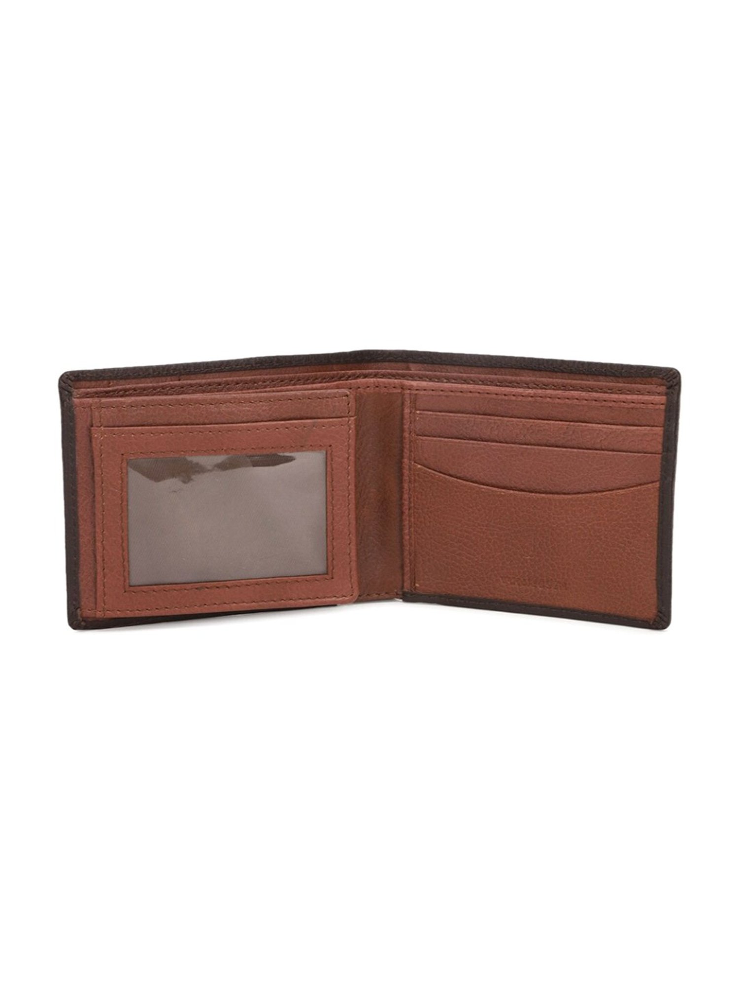 Van Heusen Brown Leather Bi-Fold Wallet for Men