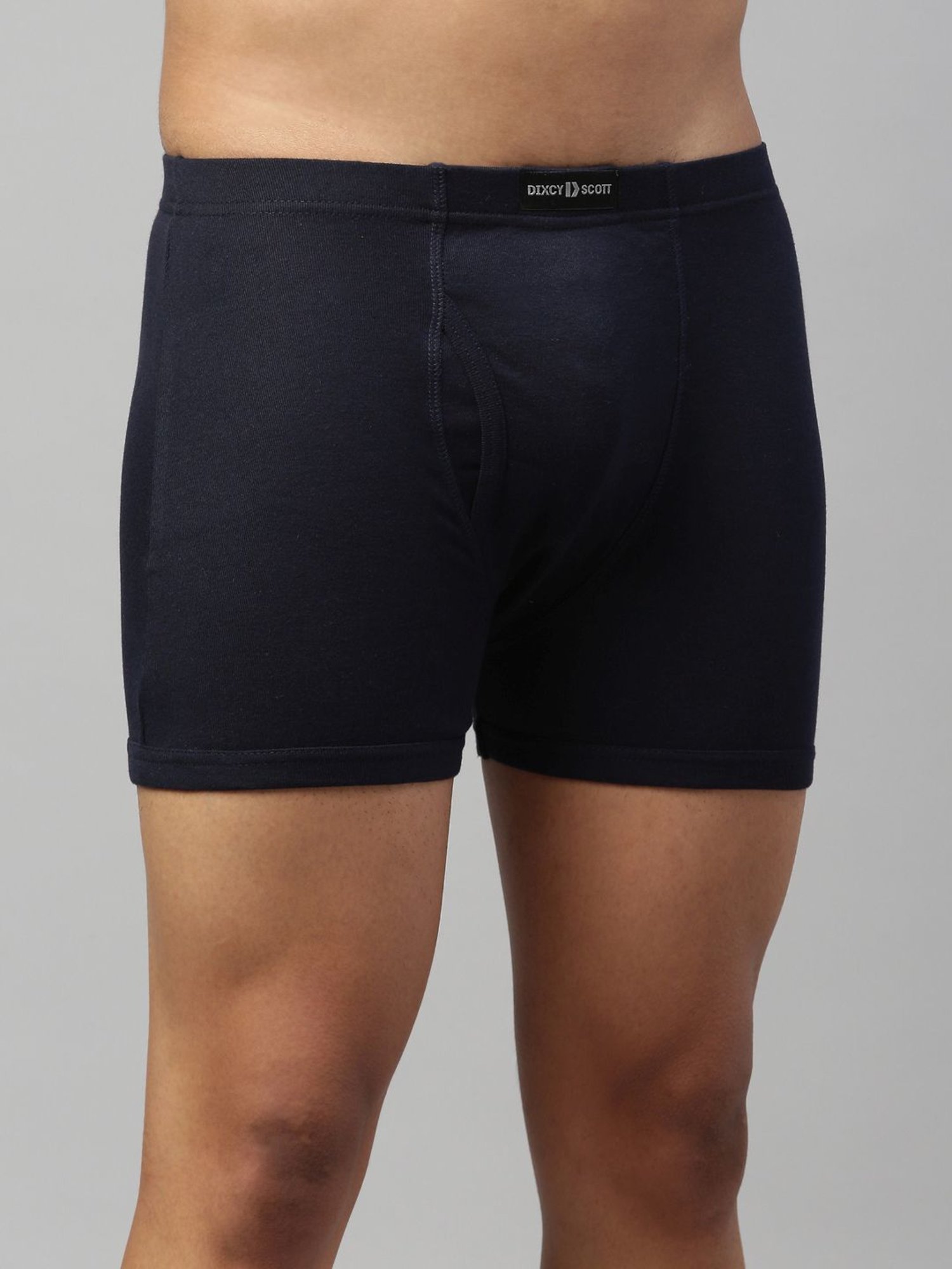 DIXCY SCOTT MAXIMUS Black & Navy Cotton Regular Fit Trunks - Pack Of 2